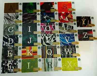 Set of 26 Starbucks Card Limited Edition Alphabet Letters A-Z CANADA Version NEW - Sold on eBay May, 15th 2019 for $69.99