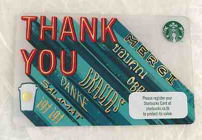 1 PC. STARBUCKS COFFEE "THANK YOU" GIFT CARD - LIMITED EDITION WITH SLEEVE - Sold on eBay May, 15th 2019 for $4.99