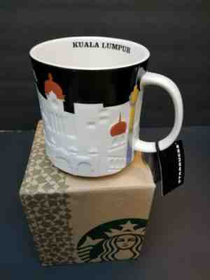 NIB Starbucks KUALA LUMPUR Coffee Mug RAISED RELIEF CITY COLLECTOR SERIES 2013  - Sold on eBay May, 12th 2019 for $42.99