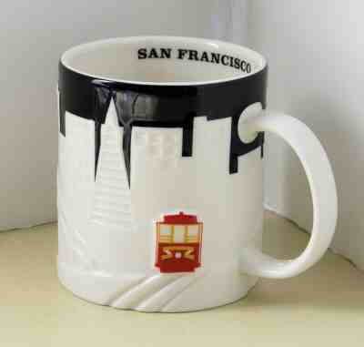 STARBUCKS SAN FRANCISCO Coffee Mug 2012 Collector Series Skyline City relief - Sold on eBay May, 12th 2019 for $12.90