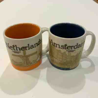 Starbucks Set of Two Netherlands & Amsterdam Demitasse Small Espresso Cups Mugs - Sold on eBay May, 14th 2019 for $30.00