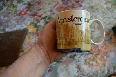 COLLECTIBLE CERAMIC MUG 16 OZ - "AMSTERDAM" "STARBUCKS COFFEE"  new old stock - Sold on eBay May, 2nd 2019 for $10.00