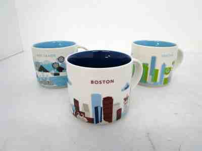 3x Starbucks Mugs You Are Here Collection Boston, L. Tahoe, Seattle - Sold on eBay May, 14th 2019 for $12.50
