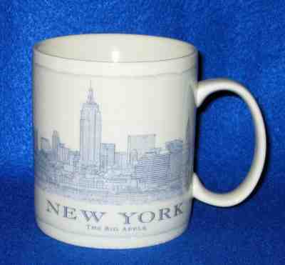 2008 STARBUCKS NEW YORK THE BIG APPLE BLUE ARCHITECT SERIES COFFEE MUG CUP 18 0Z - Sold on eBay May, 14th 2019 for $14.99