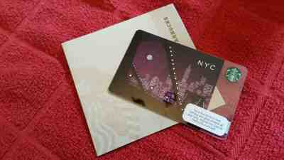 Limited STARBUCKS 2010 NEW YORK City At Night Gift Card w/Starbucks Sleeve - Sold on eBay May, 13th 2019 for $5.77