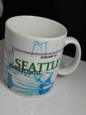 1999 SEATTLE Starbucks Coffee Mug 20 oz Pink Elephant Car Wash Space Needle - Sold on eBay May, 14th 2019 for $24.95