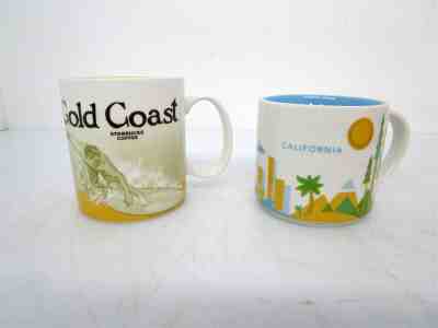 x2 Starbucks Mugs You Are Here, California and Global Icon Gold Coast - Sold on eBay May, 13th 2019 for $10.50