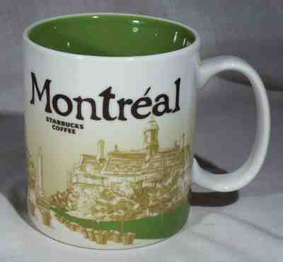 STARBUCKS  16FL OZ/473 ML COFFEE MUG MONTREAL QUEBEC CANADA 2012 CERAMIC - Sold on eBay May, 12th 2019 for $19.99