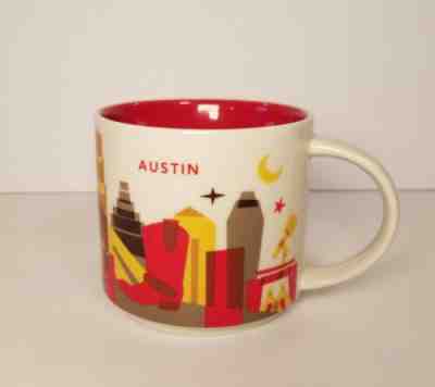 Starbucks You Are Here Collection 2015 14 oz Coffee Mug Cup Austin Texas - Sold on eBay Apr, 27th 2019 for $7.30