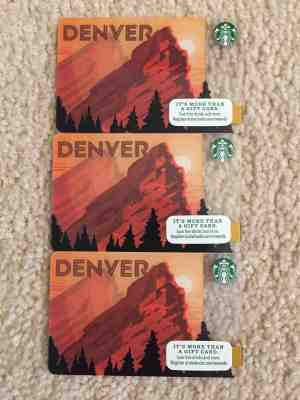 2015 Starbucks Coffee DENVER (3) gift card  NEW No scratch/NO VALUE - Sold on eBay Apr, 29th 2019 for $5.00