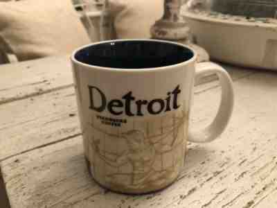EUC HTF DETROIT Starbucks Coffee Cup Collectors Series City Icon Mug 2012 16oz - Sold on eBay May, 14th 2019 for $8.95