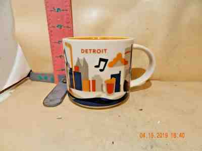STARBUCKS YOU ARE HERE COLLECTION MUG - DETROIT MUG FROM 2015 - NO DAMAGE!  - Sold on eBay May, 13th 2019 for $7.99