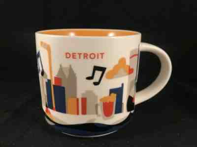 New Starbucks Coffee Detroit MI City Cup Mug "You Are Here" Collection 14Oz 2013 - Sold on eBay Apr, 26th 2019 for $20.00