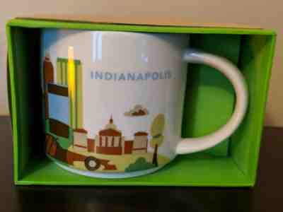 Indianapolis You Are Here (YAH) 14 Oz. Starbucks Mug. Original and NWT NIB - Sold on eBay Apr, 29th 2019 for $10.00