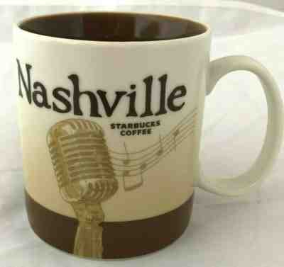 Starbucks Nashville Coffee Mug 16 oz Global Icon City Collectors Series Cup - Sold on eBay May, 4th 2019 for $24.99