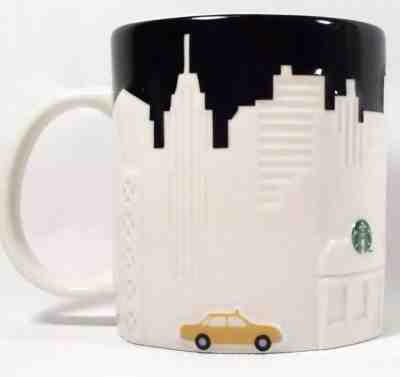 NEW STARBUCKS NEW YORK NYC Skyline TAXI Relief COLLECTOR 16 OZ MUG CUP - Sold on eBay Apr, 8th 2019 for $28.95