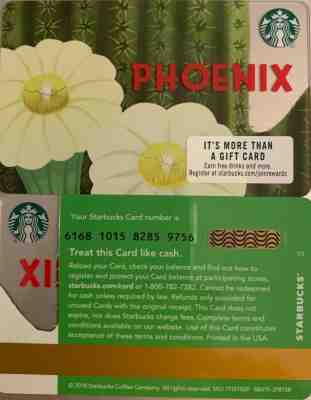 2019 STARBUCKS PHOENIX GIFT CARD #6168 NO VALUE MINT - Sold on eBay May, 13th 2019 for $4.99