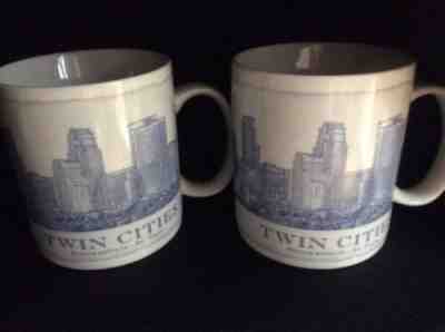 SET OF 2 Starbucks Twin Cities Minneapolis Architecture Series Coffee Mug 2008 - Sold on eBay May, 12th 2019 for $19.90