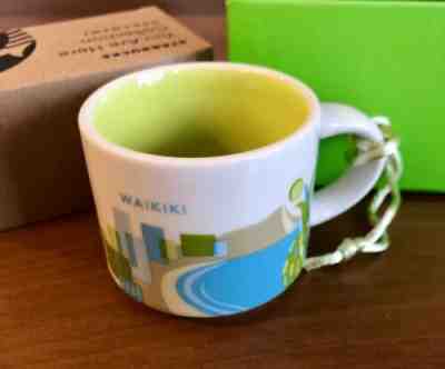 Starbucks Waikiki Beach Hawaii HI Ornament You Are Here YAH Christmas Mug NEW - Sold on eBay May, 1st 2019 for $27.95
