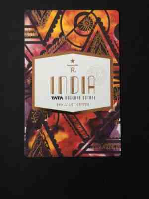 Starbucks Reserve Taster Tasting Card India Tata Nullore Estate 2016 - Sold on eBay May, 14th 2019 for $13.00