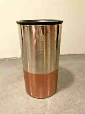 RARE STARBUCKS 2012 STAINLESS STEEL TWO TONED 8oz Travel Mug - Sold on eBay May, 14th 2019 for $25.00