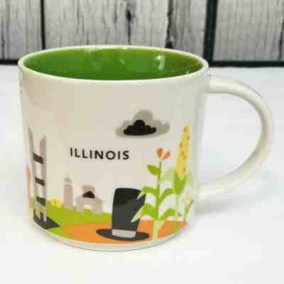 Starbucks Illinois You Are Here YAH Collection Coffee Mug Cup Ceramic 2015 14 oz - Sold on eBay May, 15th 2019 for $14.99