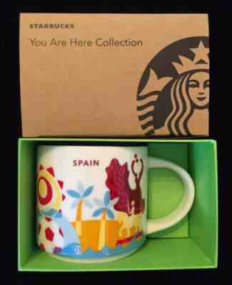 Starbucks Spain YAH Mug Flamenco Guitar Ham Paella Sun Tapas You Are Here - Sold on eBay May, 14th 2019 for $67.99