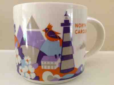 Retired Starbucks You Are Here Mug State Of North Carolina lighthouse plane - Sold on eBay May, 15th 2019 for $13.99