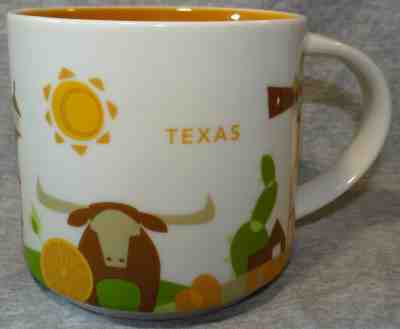 # STARBUCKS YOU ARE HERE SERIES 14oz COLLECTIBLE COFFEE MUG CUP ~ TEXAS ~ EUC - Sold on eBay May, 14th 2019 for $7.99