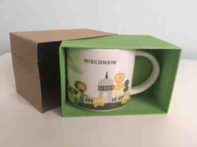 WISCONSIN Starbucks You Are Here Mug YAH 14 oz 2015 NIB - Sold on eBay May, 12th 2019 for $20.00