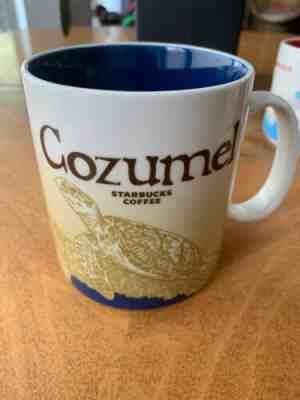 STARBUCKS Global Icon COZUMEL MEXICO City Coffee Mug Sea Turtle/Cozumel Bay 16oz - Sold on eBay May, 12th 2019 for $7.97
