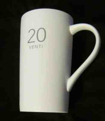 Starbucks Venti Coffee Mug White Tall 20 Ounces Matte Oversize Ceramic Cup 2011 - Sold on eBay May, 14th 2019 for $7.99