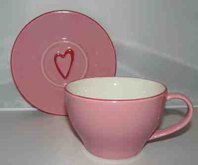 Starbucks 2006 Pink Heart Valentine 12oz. Coffee Latte Mug Plate Set Cup Saucer - Sold on eBay Mar, 11th 2019 for $16.99
