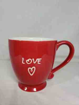 STARBUCKS Coffee 2006 Love Heart Mug Valentines Day Red Large 15 oz - Sold on eBay Feb, 18th 2019 for $6.00