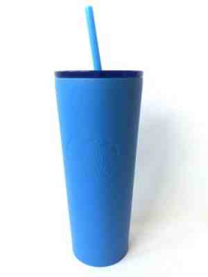 New Starbucks 2018 Stainless Steel Blue Matte Cold Coffee Tea Cup Tumbler 16 oz  - Sold on eBay May, 15th 2019 for $15.00