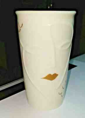Starbucks 2018 Siren Anniversary Face Lips Ceramic Tumbler Mug 10 oz.  6" - Sold on eBay May, 14th 2019 for $19.00