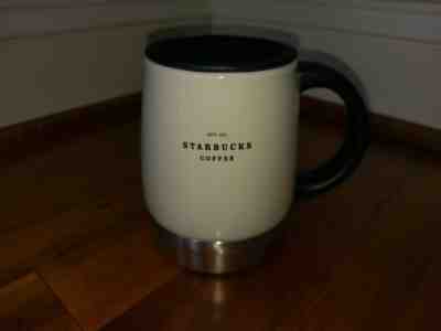 Starbucks Urban Desk Mug Ceramic Stainless Steel Black White Travel Modern 1971 - Sold on eBay May, 14th 2019 for $49.99
