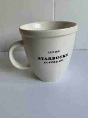 Starbucks Coffee Barista Mug Est 1971 Abbey 18 oz White 2001  - Sold on eBay May, 12th 2019 for $11.99