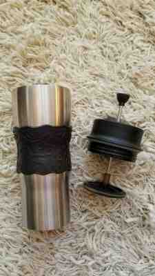STARBUCKS Bodum Stainless Steel FRENCH PRESS Travel Coffee Tea Mug 16oz VTG 2000 - Sold on eBay Apr, 25th 2019 for $12.00