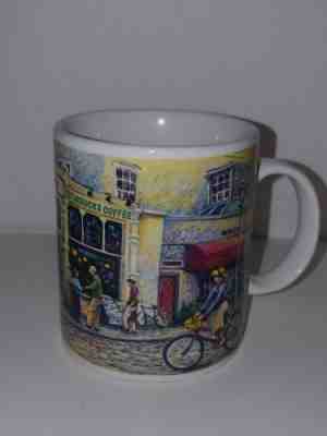 2001 STARBUCKS BARISTA Mug Barista Vintage old world victorian storefront - Sold on eBay May, 14th 2019 for $9.00