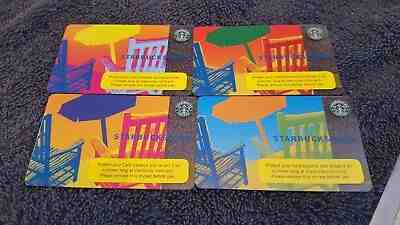 STARBUCKS Mint 2006 Four Card Summer Umbrella's MINT Condition Fast Shipper - Sold on eBay May, 14th 2019 for $13.26