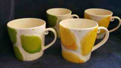Starbucks Lime Lemon Coffee Mug 2006 Citrus Fruit Large Oversized 16oz Set Lot 4 - Sold on eBay May, 14th 2019 for $48.77