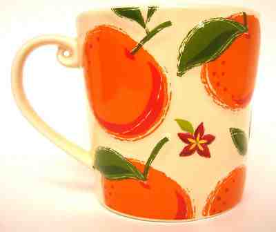 Cup STARBUCKS Coffee Mug ORANGES Raised Fruit Ceramic Large MUG 16oz 2006 - Sold on eBay May, 14th 2019 for $5.00