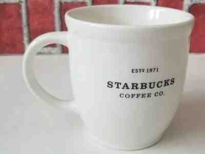 STARBUCKS Coffee Logo Mug 2007 Large 18 Oz  Barista White w/ Black Letters  - Sold on eBay May, 14th 2019 for $19.95