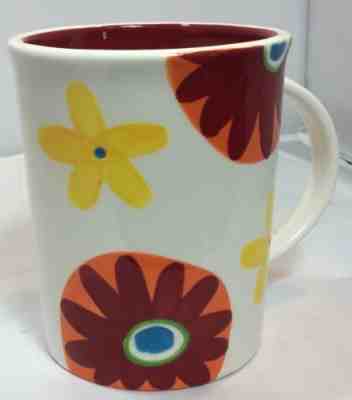 Starbucks Hand Painted Floral Red Yellow Coffee Tea Mug Cup 16 Ounces 2007 - Sold on eBay May, 13th 2019 for $10.00
