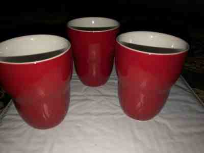 STARBUCKS Mugs Cups By alda 2008 8fl oz. Red Coffee Tea Valentines Set of 3! - Sold on eBay May, 14th 2019 for $22.00