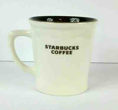 Starbucks 2009 Cream White Brown 18 oz Large Bone China Coffee Mug Cup - Sold on eBay Apr, 14th 2019 for $12.95