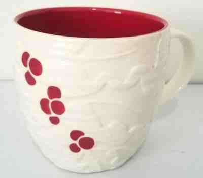 Starbucks Mug Christmas Holly Berries Coffee Cup Embossed White Red 2010 Holiday - Sold on eBay May, 14th 2019 for $13.99
