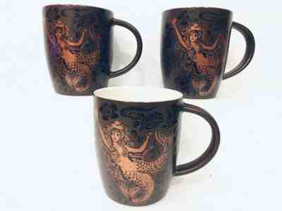 Set Of 3 Starbucks Coffee 2011 Brown Bronze Mermaid 40th Anniversary Edition Mug - Sold on eBay May, 14th 2019 for $20.00