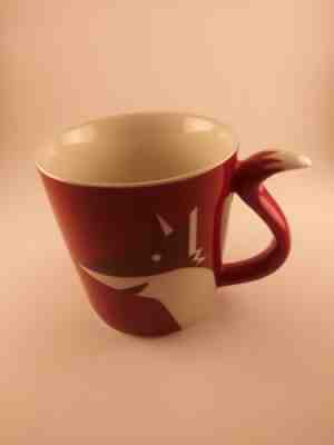 Starbucks FOX Coffee Cup Mug with Tail Handle Red 2012 Collectable - Sold on eBay May, 6th 2019 for $19.00